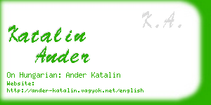 katalin ander business card